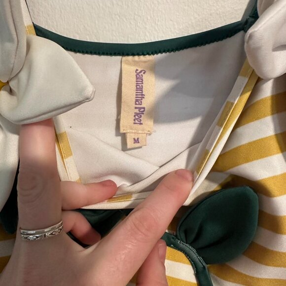 Samantha Pleet Starflower Swimsuit - Goldenrod Ivory - Size M - Picture 3 of 3